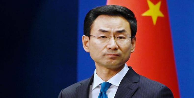 China’s Ministry of Foreign Affairs spokesman Geng Shuang.  (Photo: AFP)