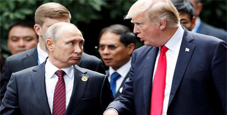 Presidentes de Rusia, Vladimir Putin, y de Estados Unidos (EEUU), Donald Trump