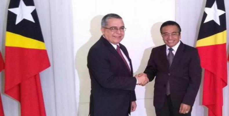 Prime Minister of East Timor receives Cuban deputy foreign minister. Photo: Cubaminrex