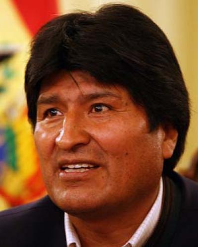 Presidente boliviano, Evo Morales,