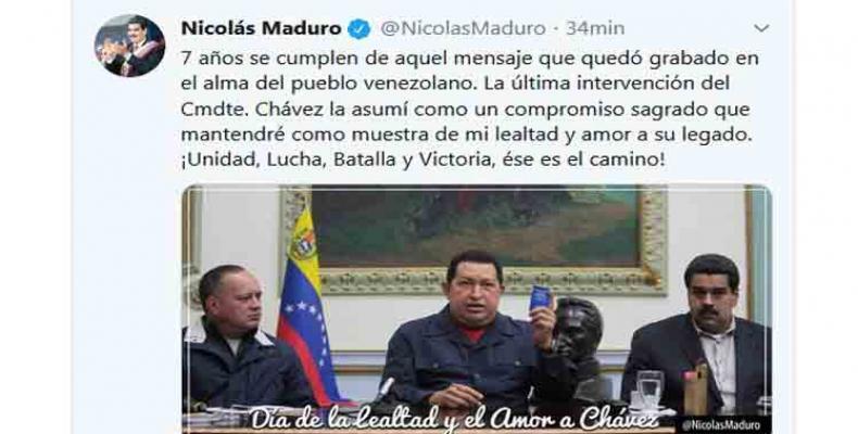 Foto: Twitter de Nicolás Maduro.