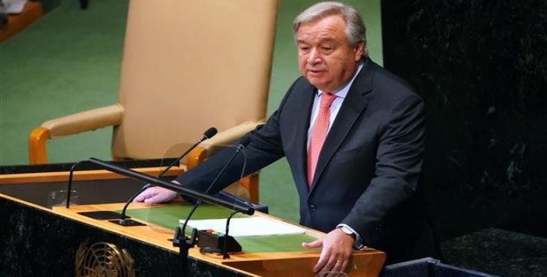 UN Secretary General Antonio Guterres addresses the 73rd session of the General Assembly at the United Nations in New York on September 25, 2018. Photo: AFP