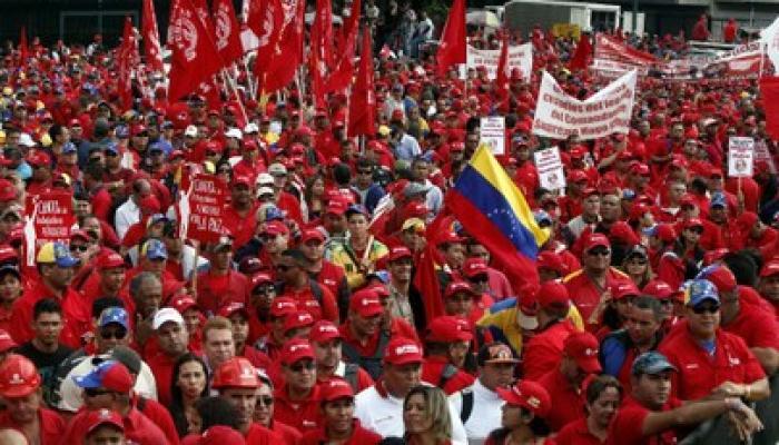 Marcha revolucionaria en Venezuela. Foto:  Archivo