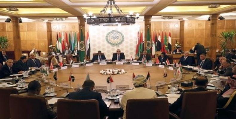 Permanent representatives of the Arab League take part in an emergency meeting at the League's headquarters in Cairo. (Photo: Reuters)