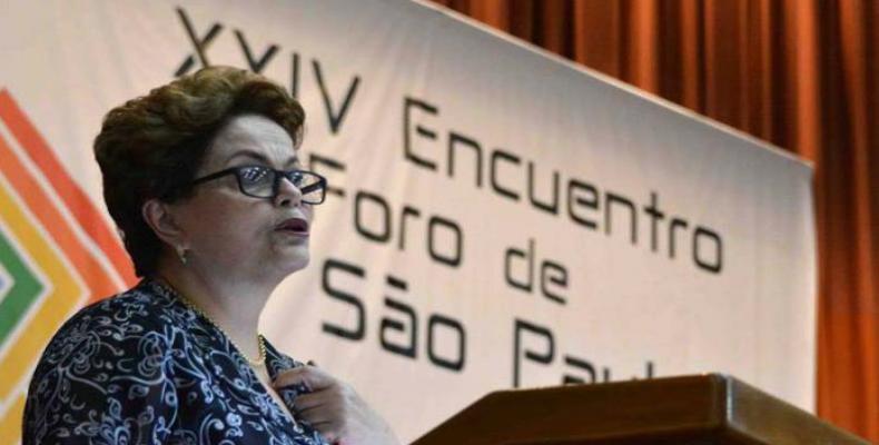 Dilma Rousseff en el Foro de Sao Paulo de La Habana