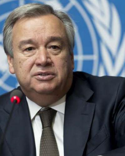 Secretario General de Naciones Unidas, el portugués António Guterres,