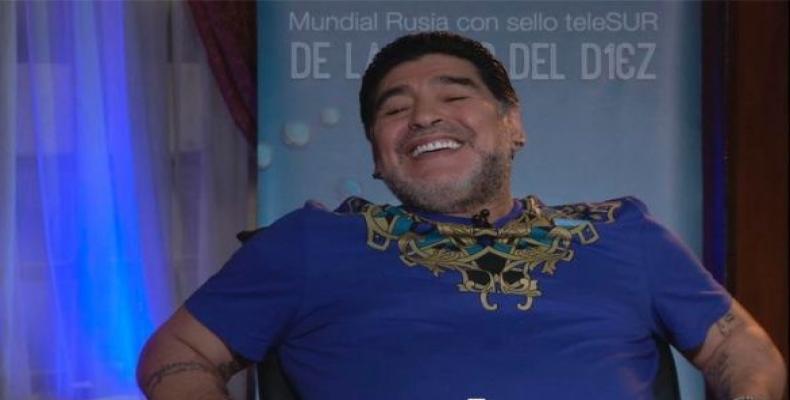 Maradona tendrá programa en Telesur a partir del primero de diciembre