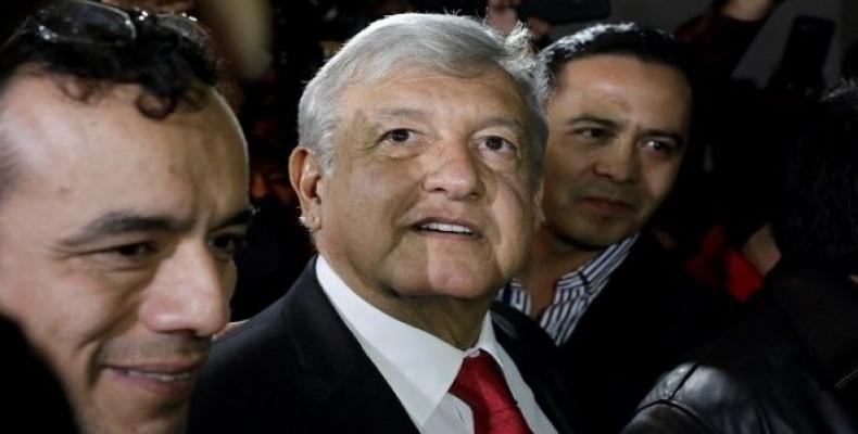 Andres Manuel Lopez Obrador (AMLO) leaves after being sworn-in as presidential candidate of the National Regeneration Movement (Morena) during the party's conve