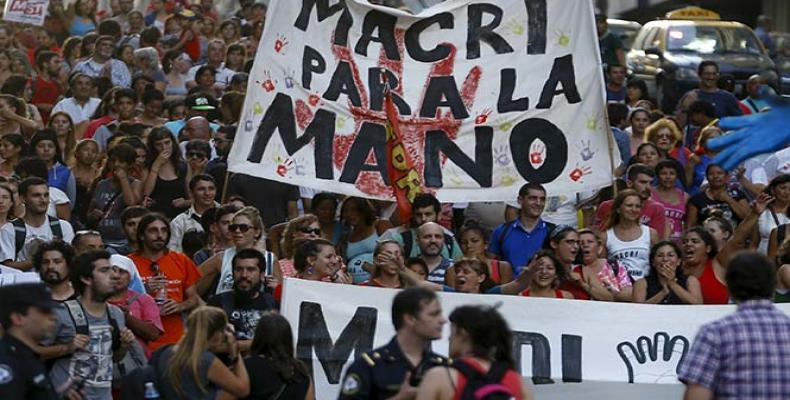 Una anterior protesta en Argentina contra el tarifazo