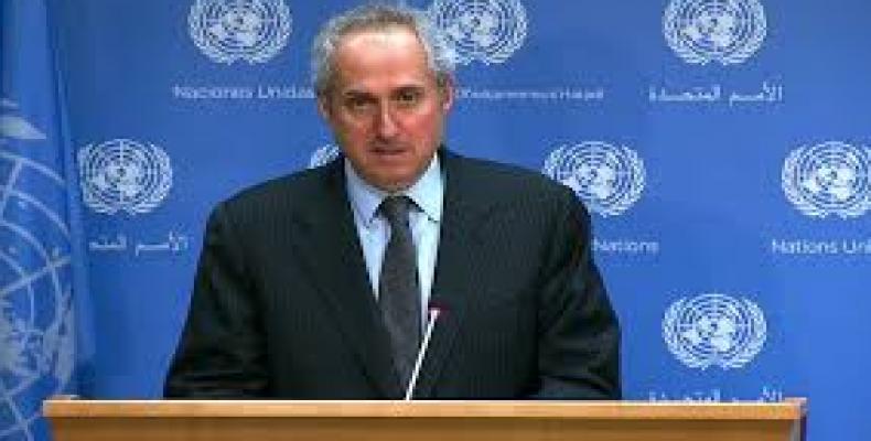 UN spokesman Stephane Dujarric.  (Photo: Press TV)