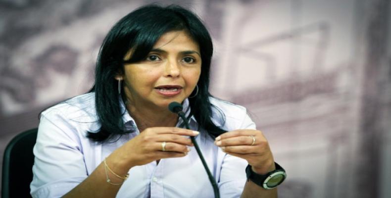 Ministra de Relaciones Exteriores de Venezuela, Delcy Rodríguez,